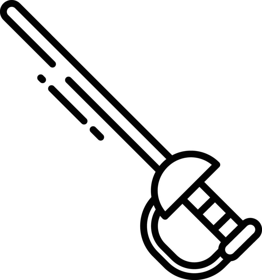 Sword outline illustration vector