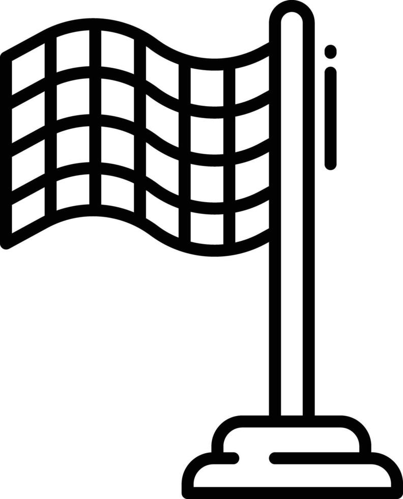 Finish outline illustration vector