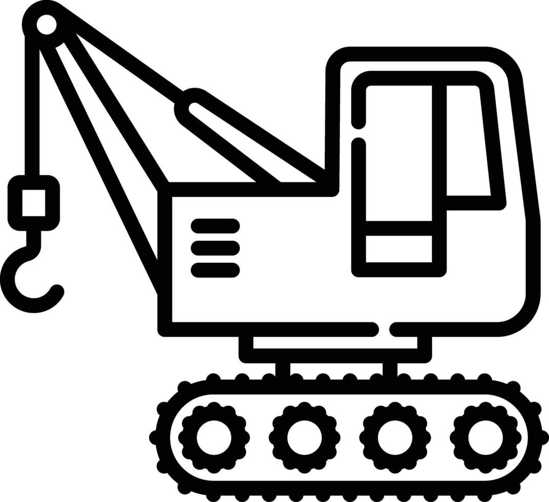 Crane outline illustration vector
