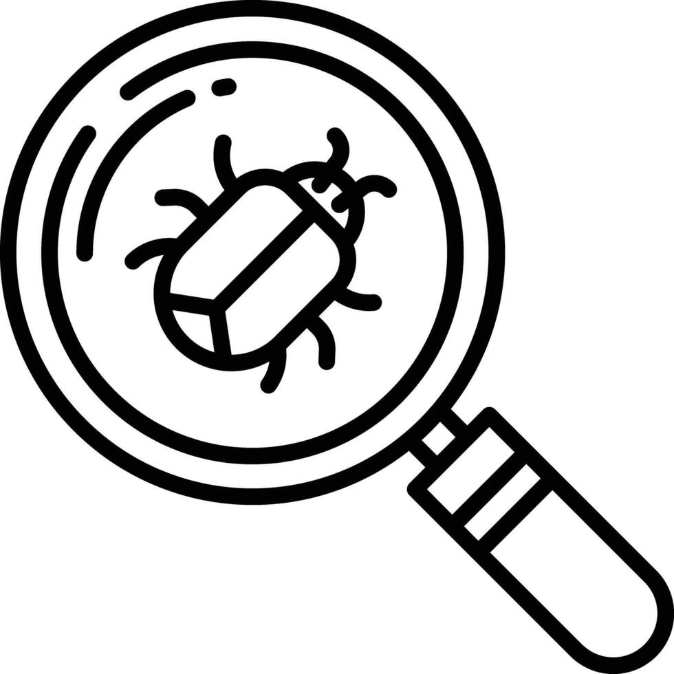 Bug outline illustration vector