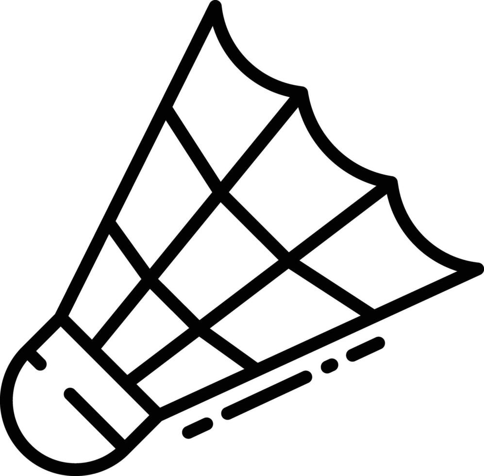 Badminton outline illustration vector