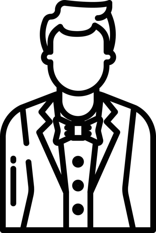 Groom outline illustration vector
