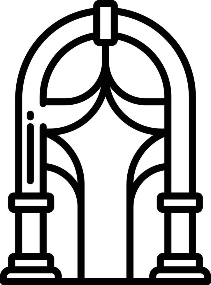wedding Arch outline illustration vector