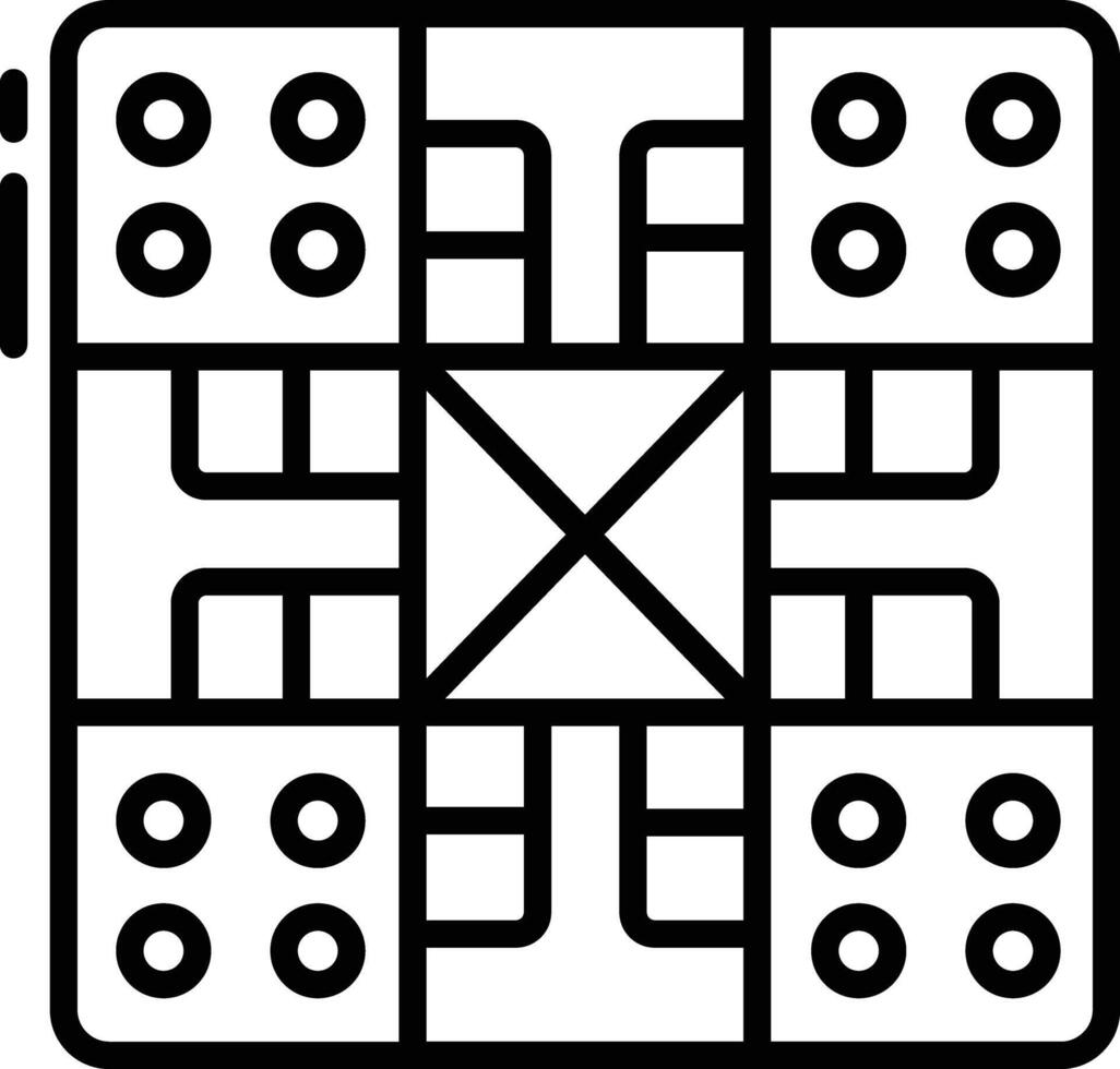 parchis outline illustration vector