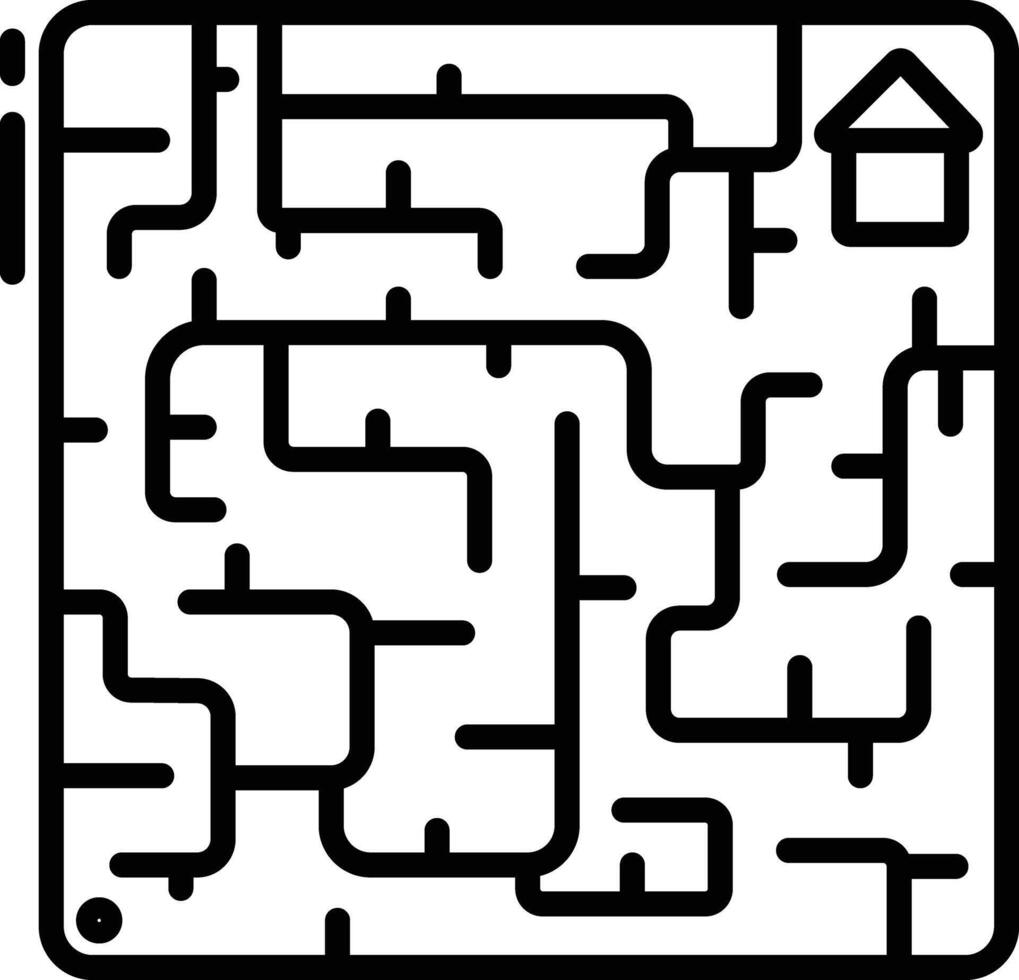 Maze outline illustration vector