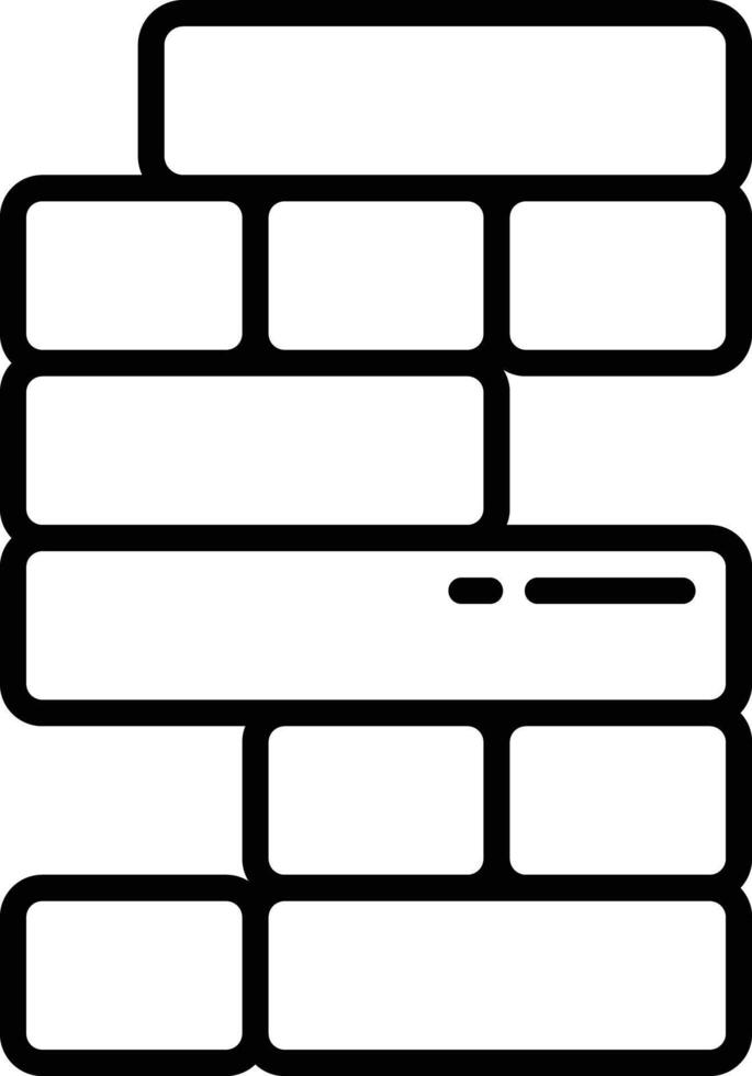Jenga outline illustration vector