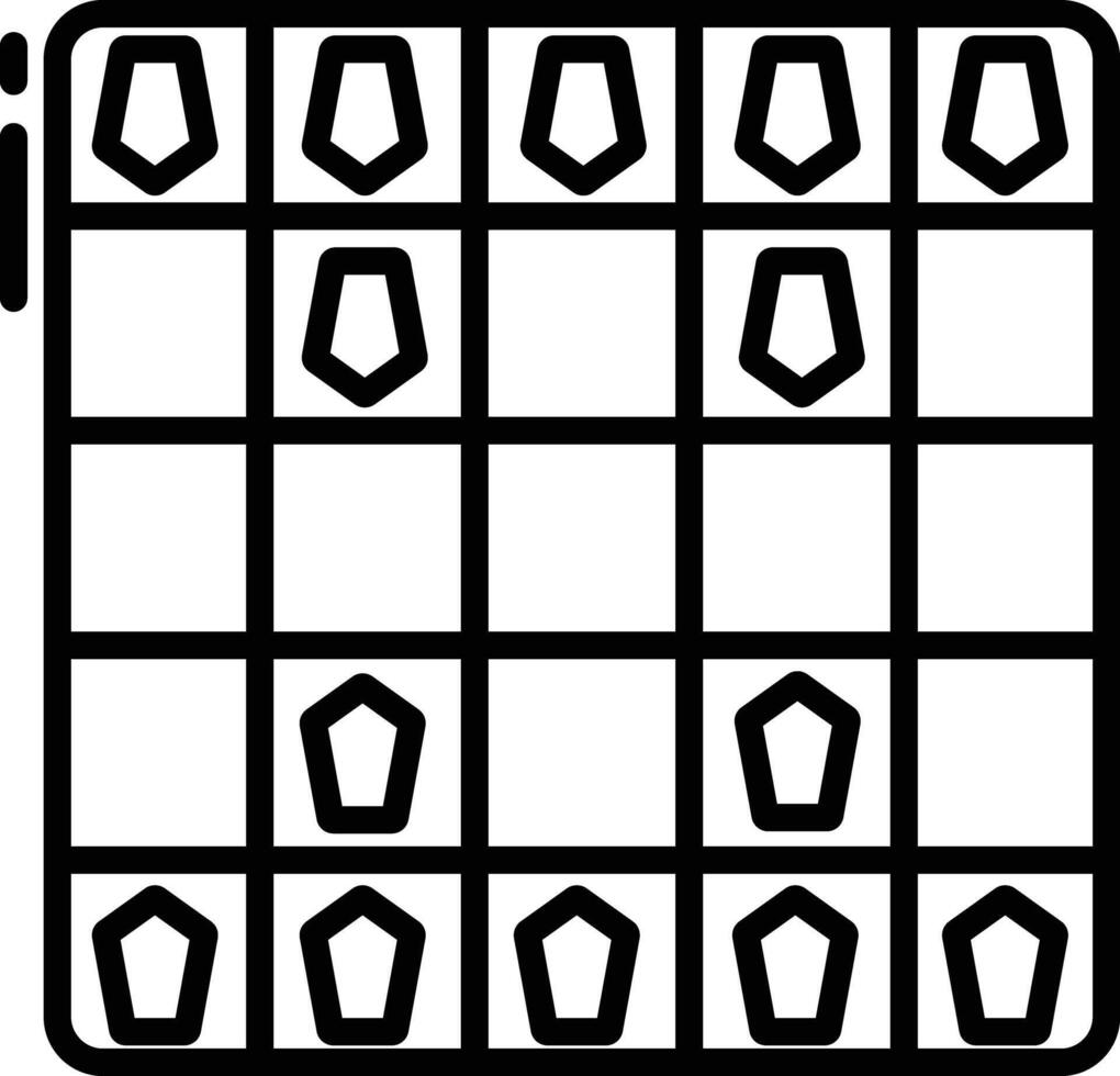 Shogi outline illustration vector