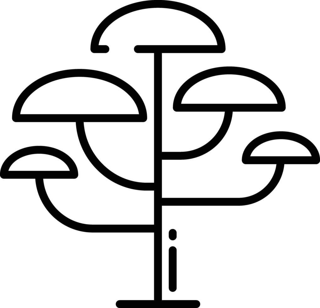 Tree outline illustration vector