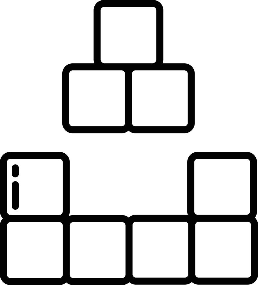 Blocks Building outline illustration vector