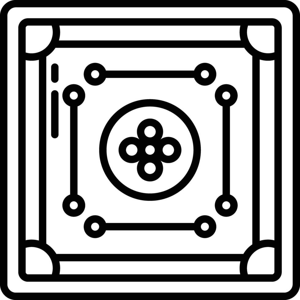 Carrom outline illustration vector