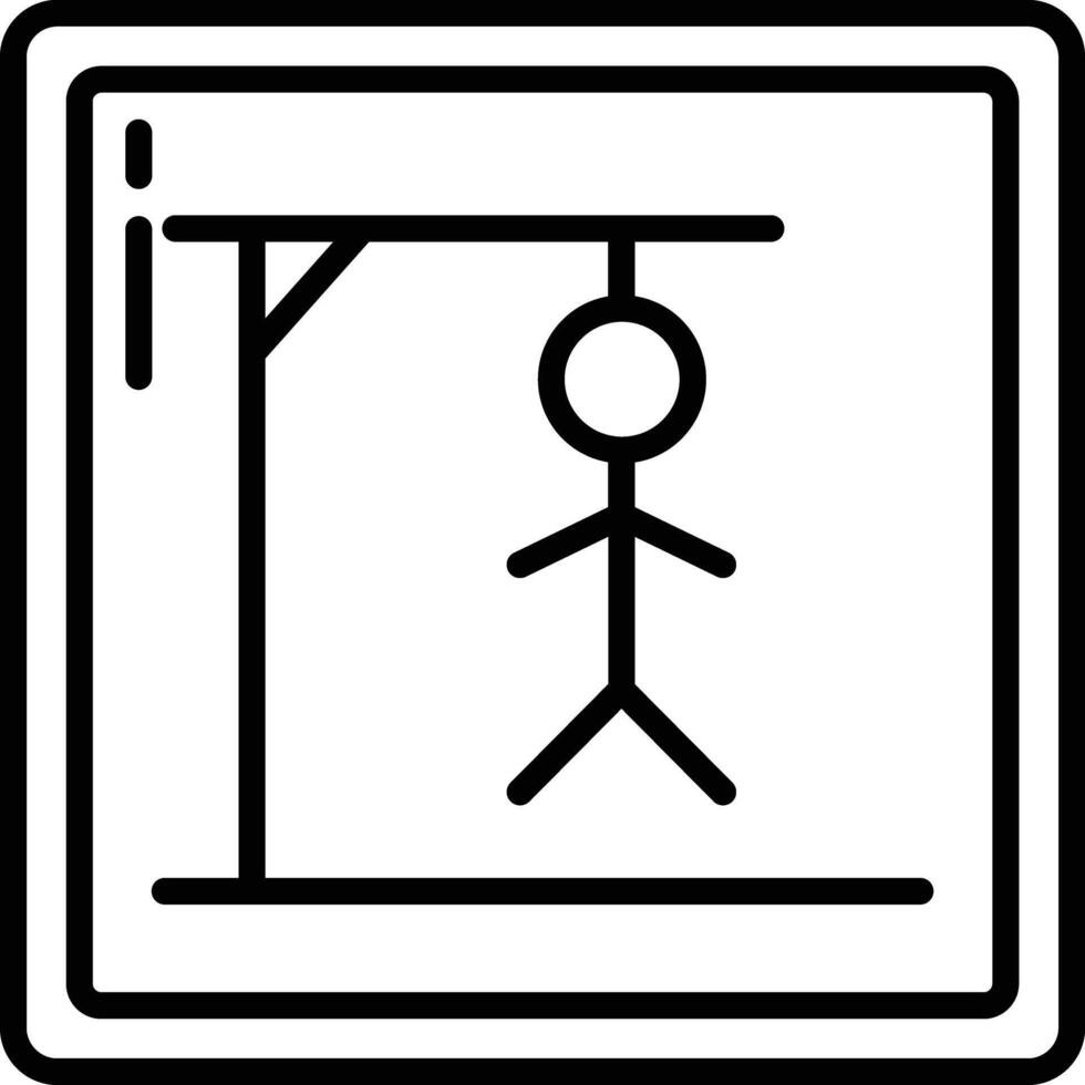 Hangman game outline illustration vector
