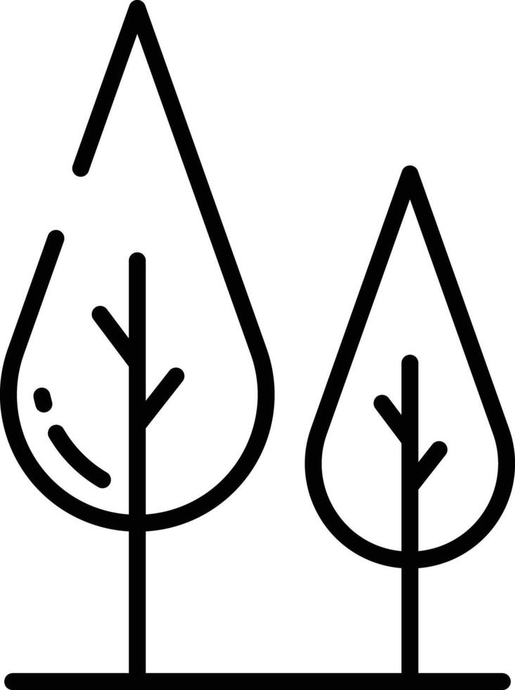 Tree outline illustration vector