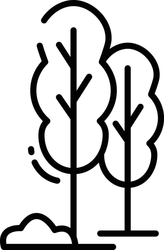 Tree outline illustration vector
