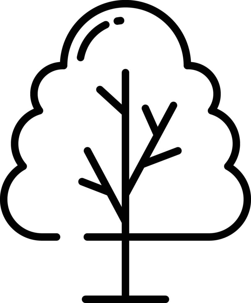 Tree outline illustration vector