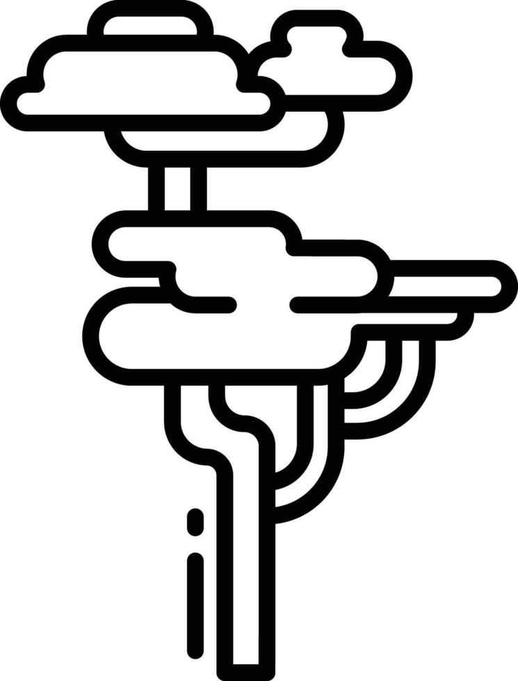 Tree outline illustration vector
