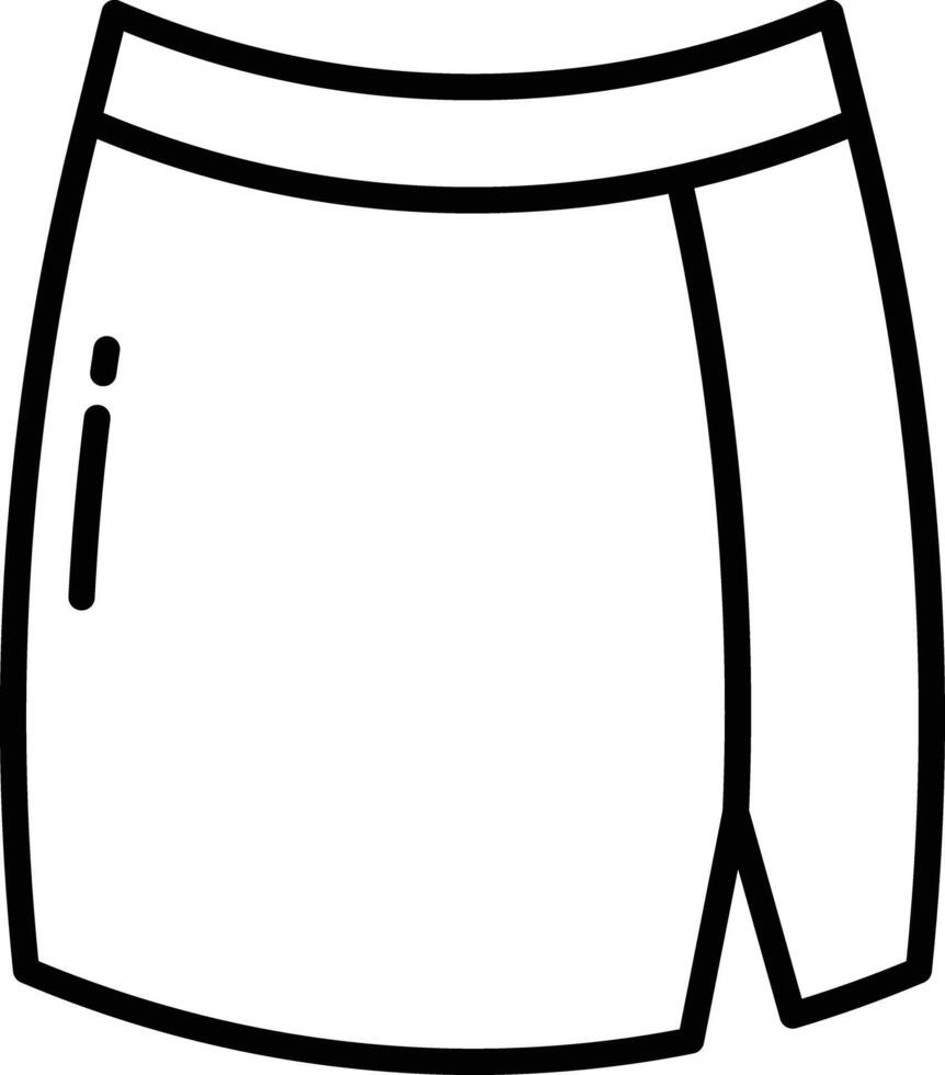lápiz falda contorno ilustración vector