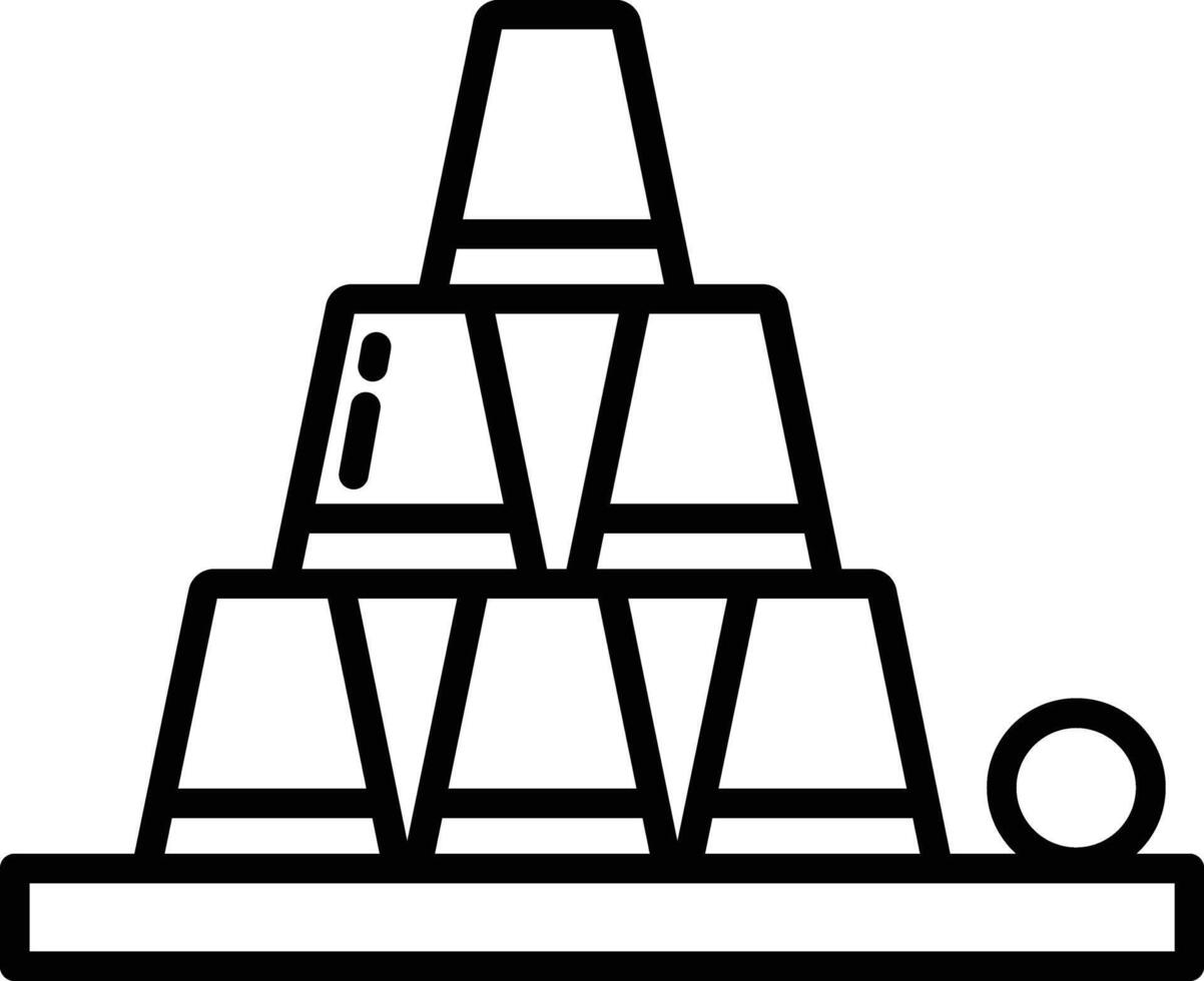Cup Balance outline illustration vector