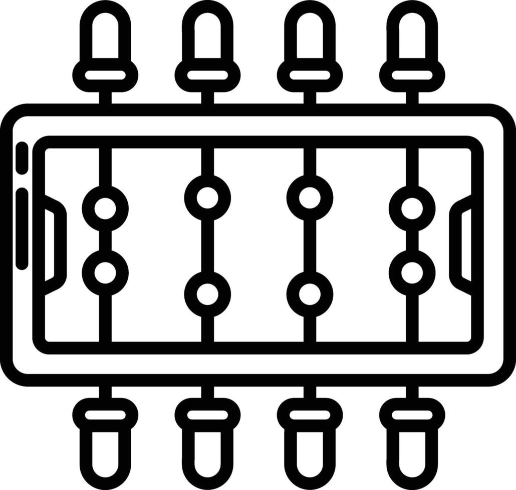 Table Soccer outline illustration vector