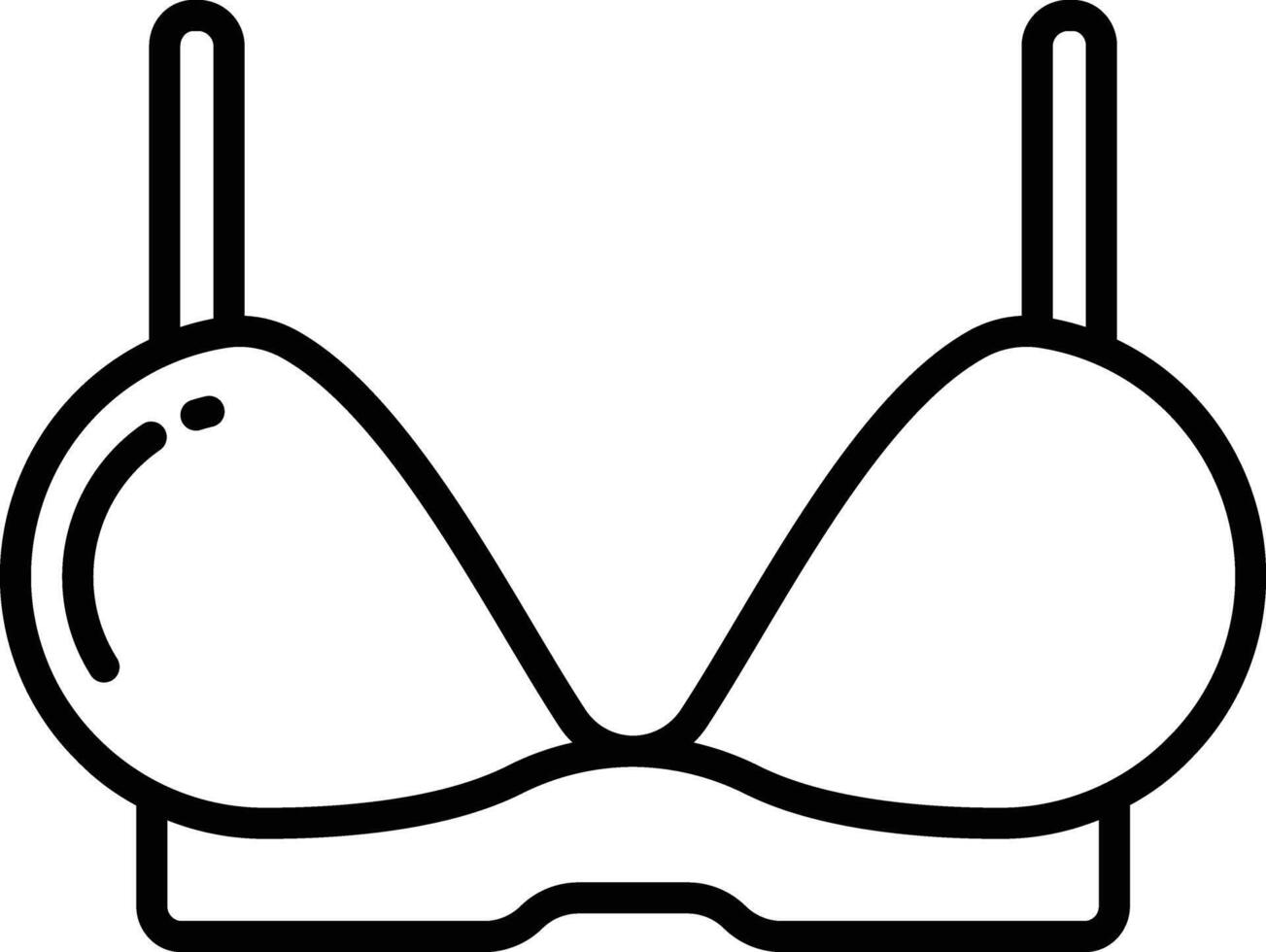 Bra outline illustration vector
