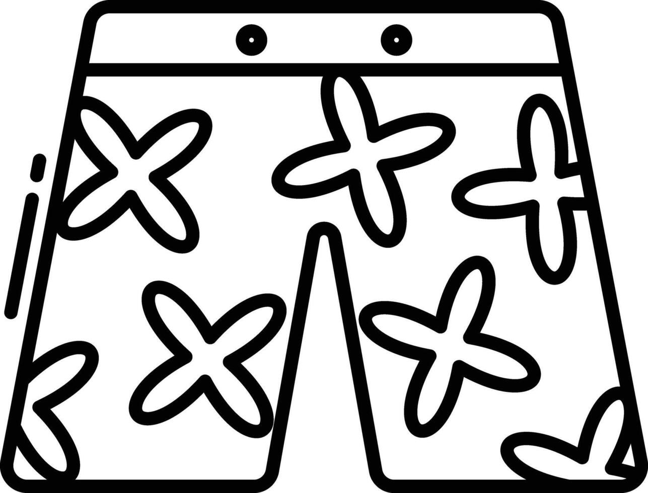 beach vaction outline illustration vector
