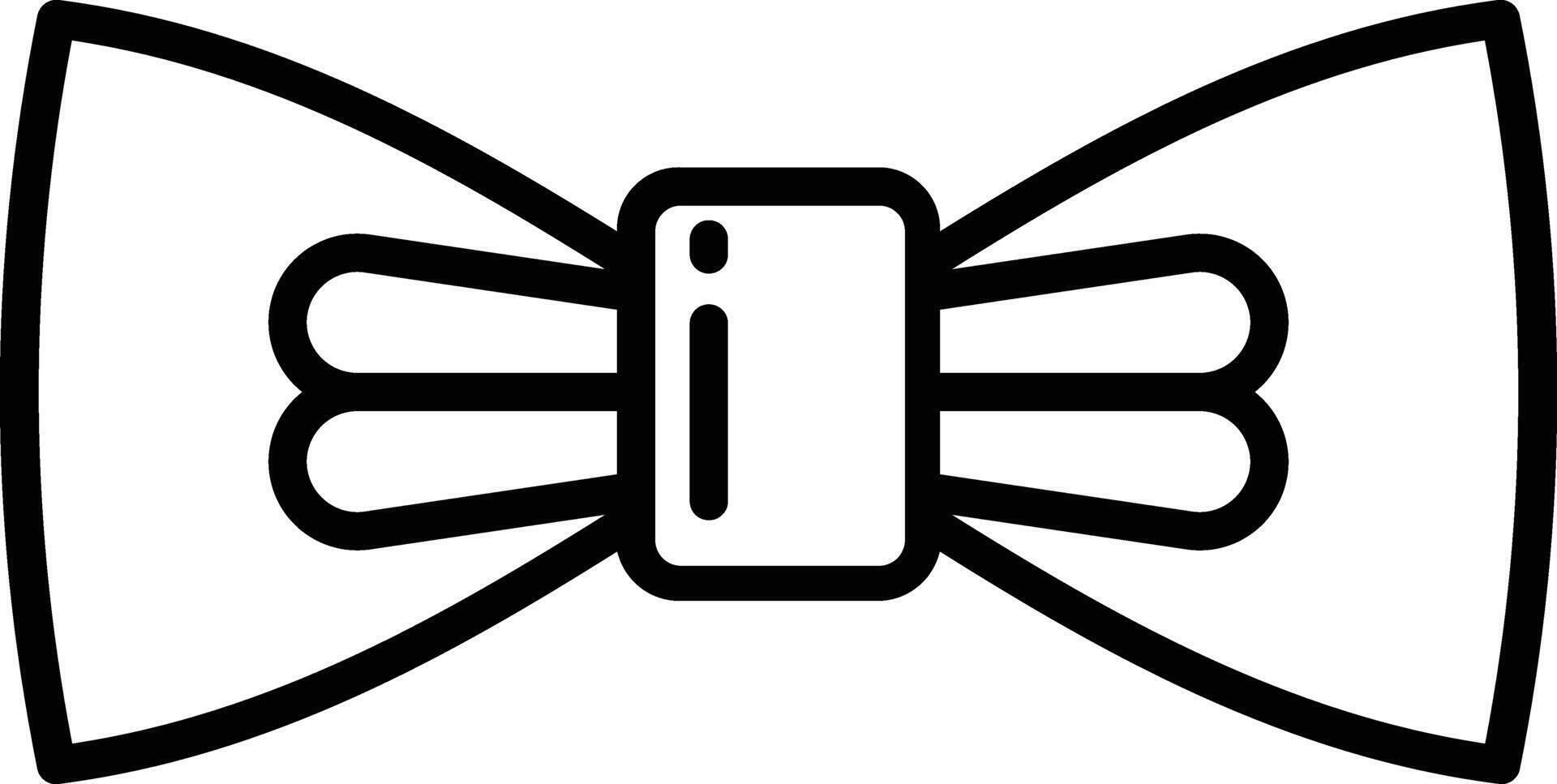 Bow Tie outline illustration vector