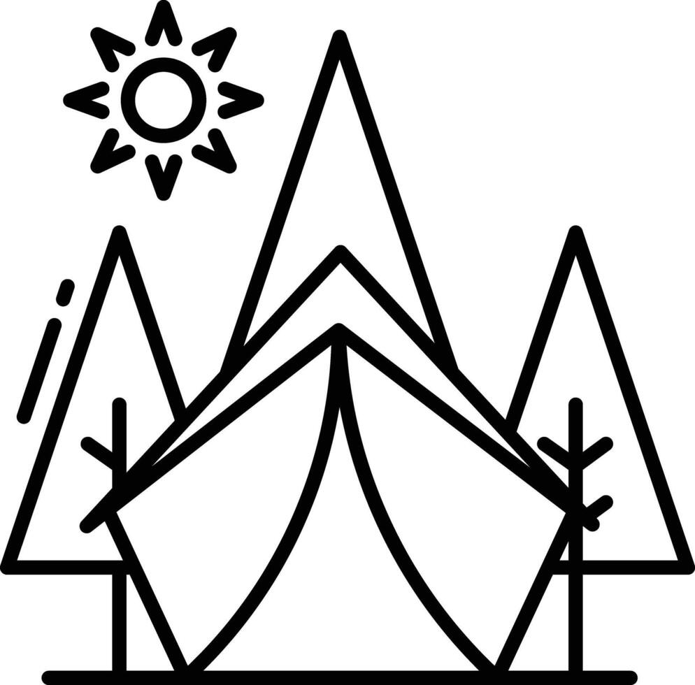 Cable car outline illustration vector