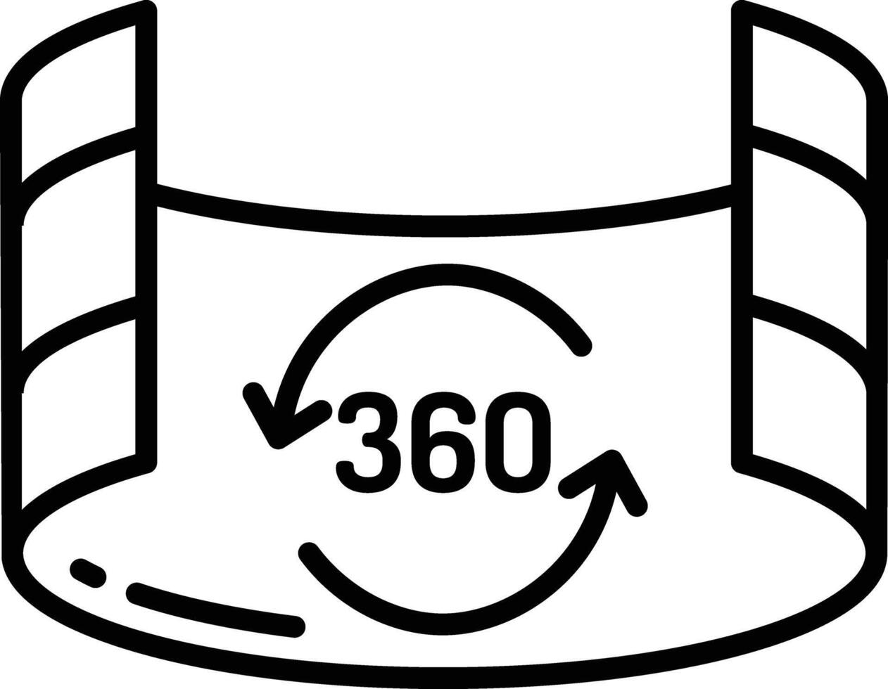 perspective outline illustration vector