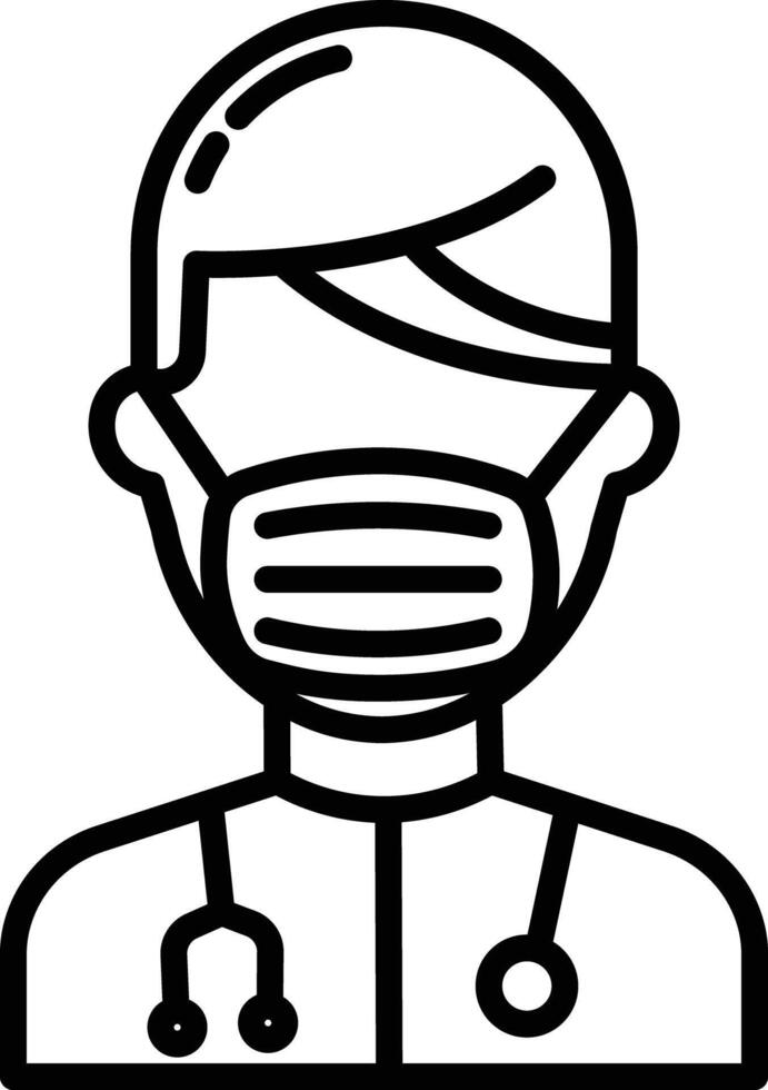 Doctor outline illustration vector