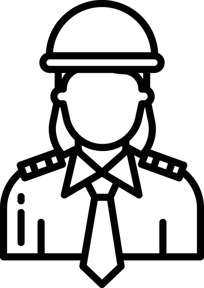 officer outline illustration vector