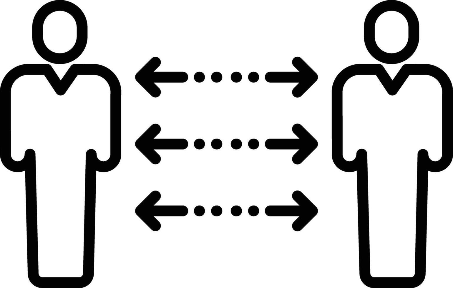 Distance outline illustration vector