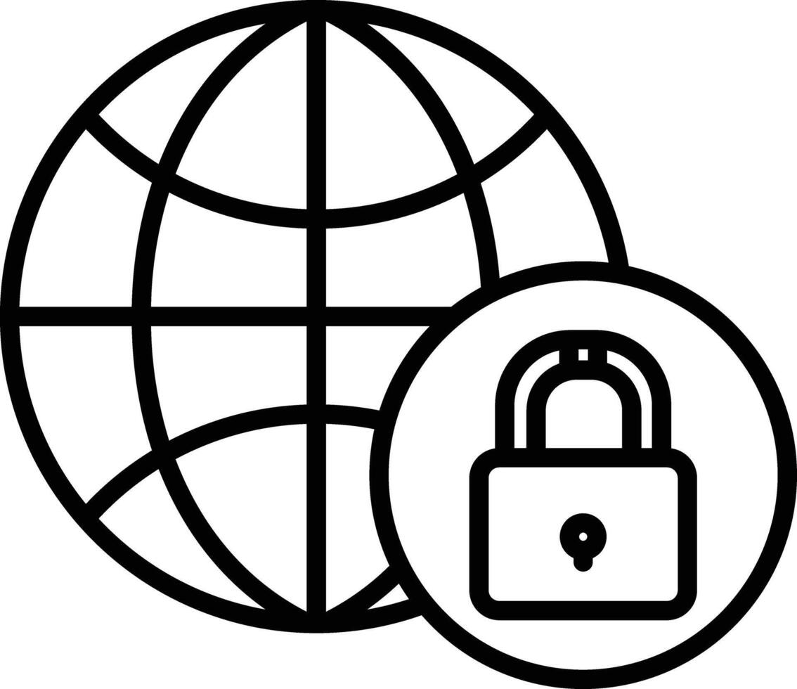 Lockdown outline illustration vector