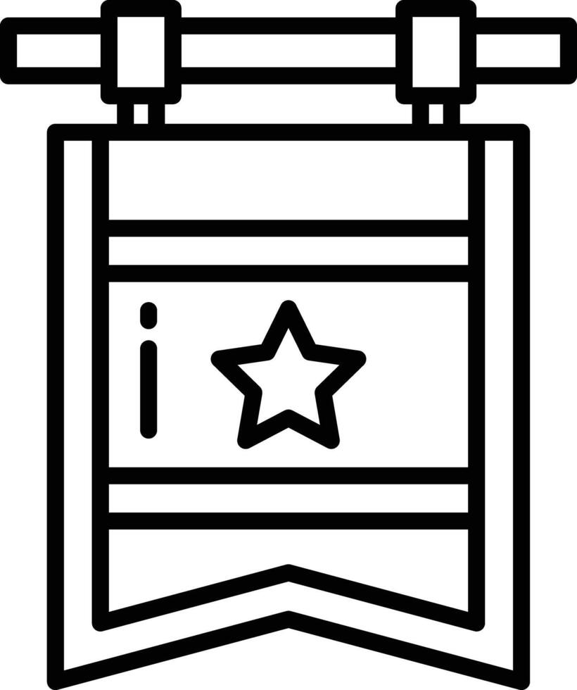 Flag outline illustration vector