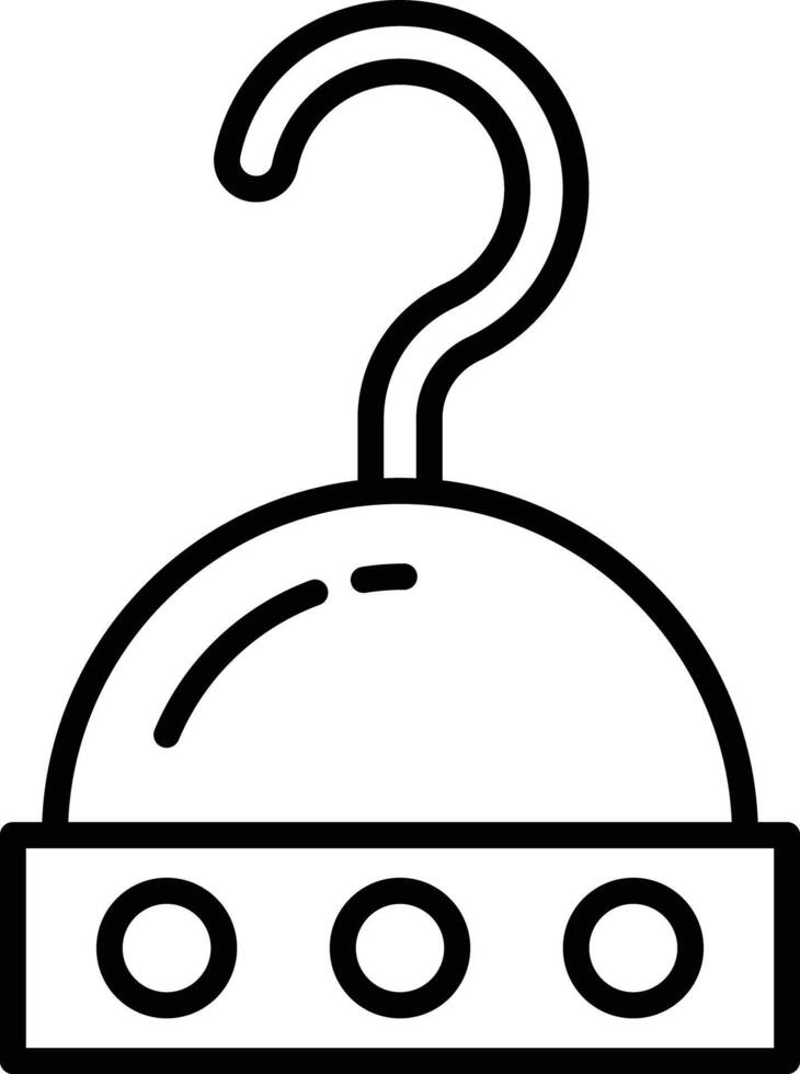 Hook outline illustration vector
