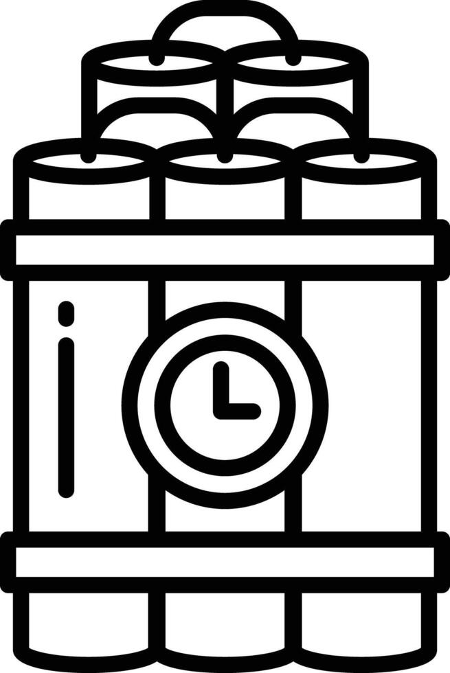 dynamite outline illustration vector