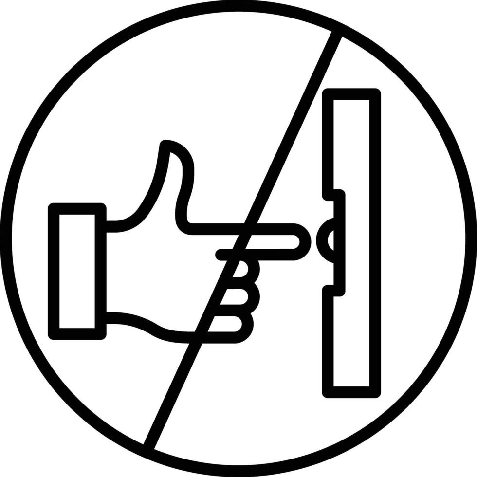 Donot Touch outline illustration vector
