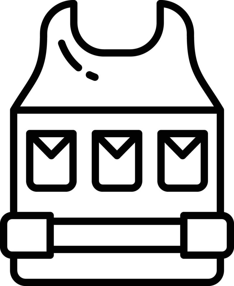 Bulletproof outline illustration vector