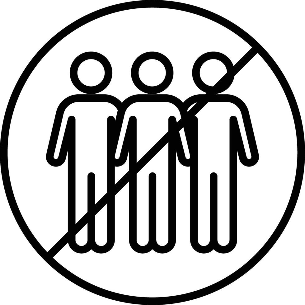 Ban Group outline illustration vector
