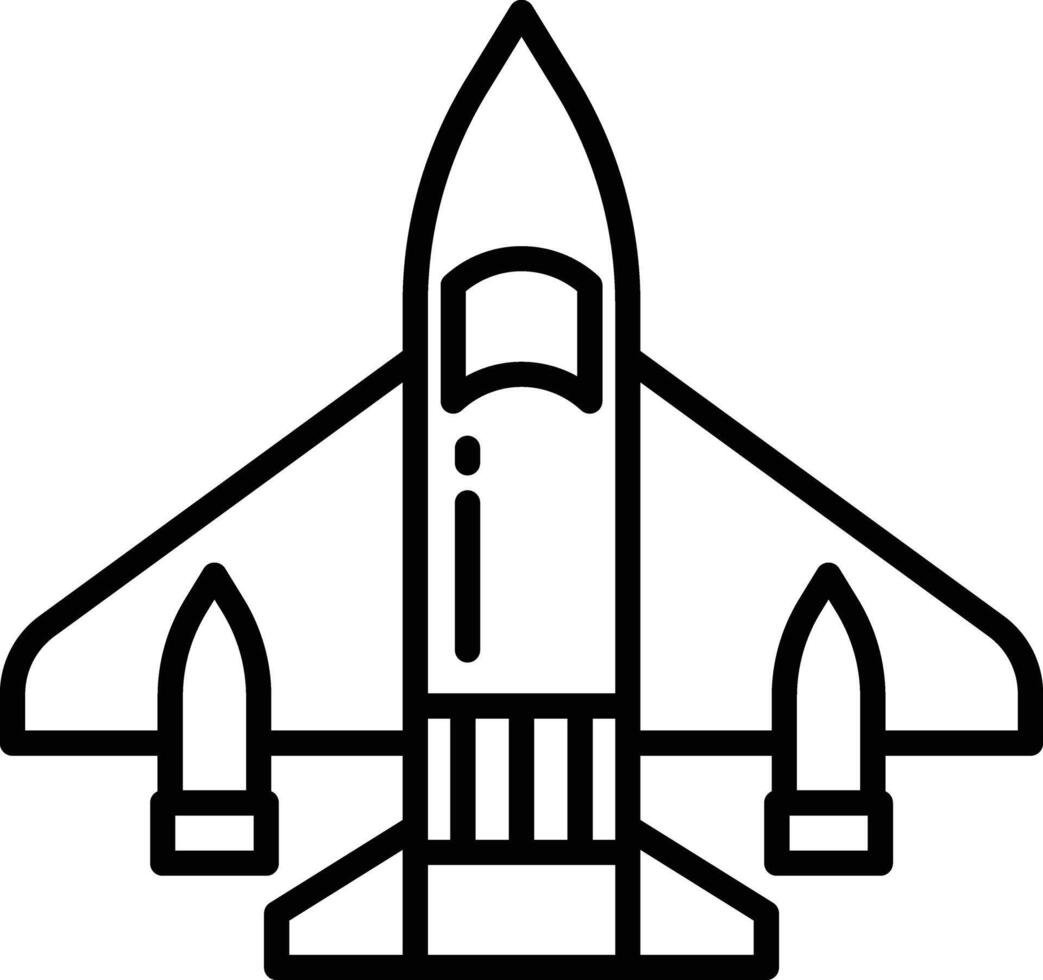 Fighter outline illustration vector
