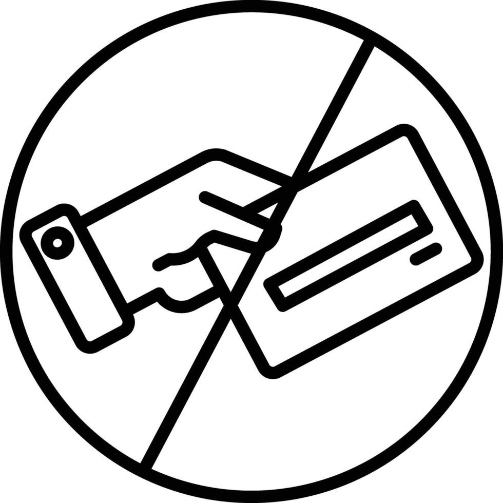No Card outline illustration vector