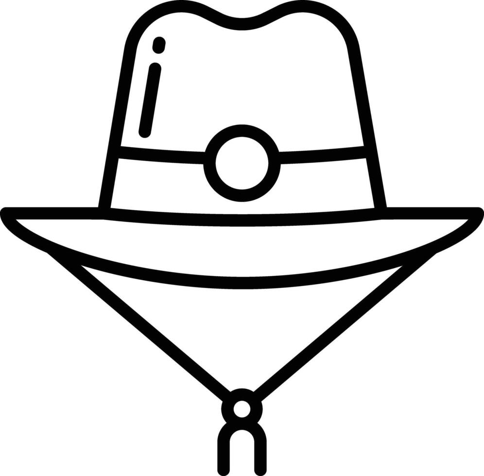 Woman Hat outline illustration vector
