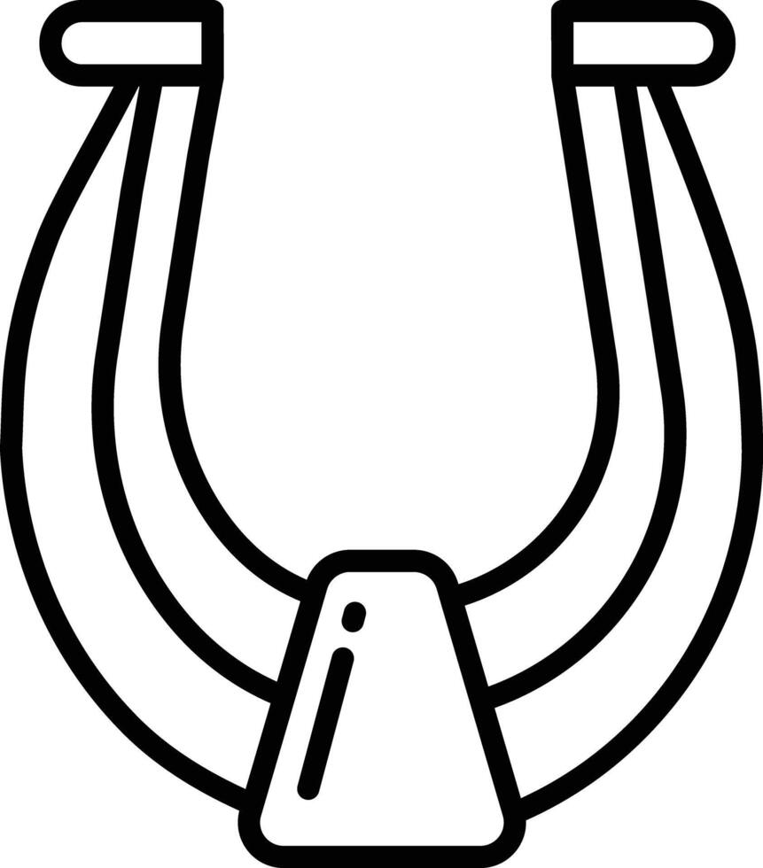 Horseshoe outline illustration vector