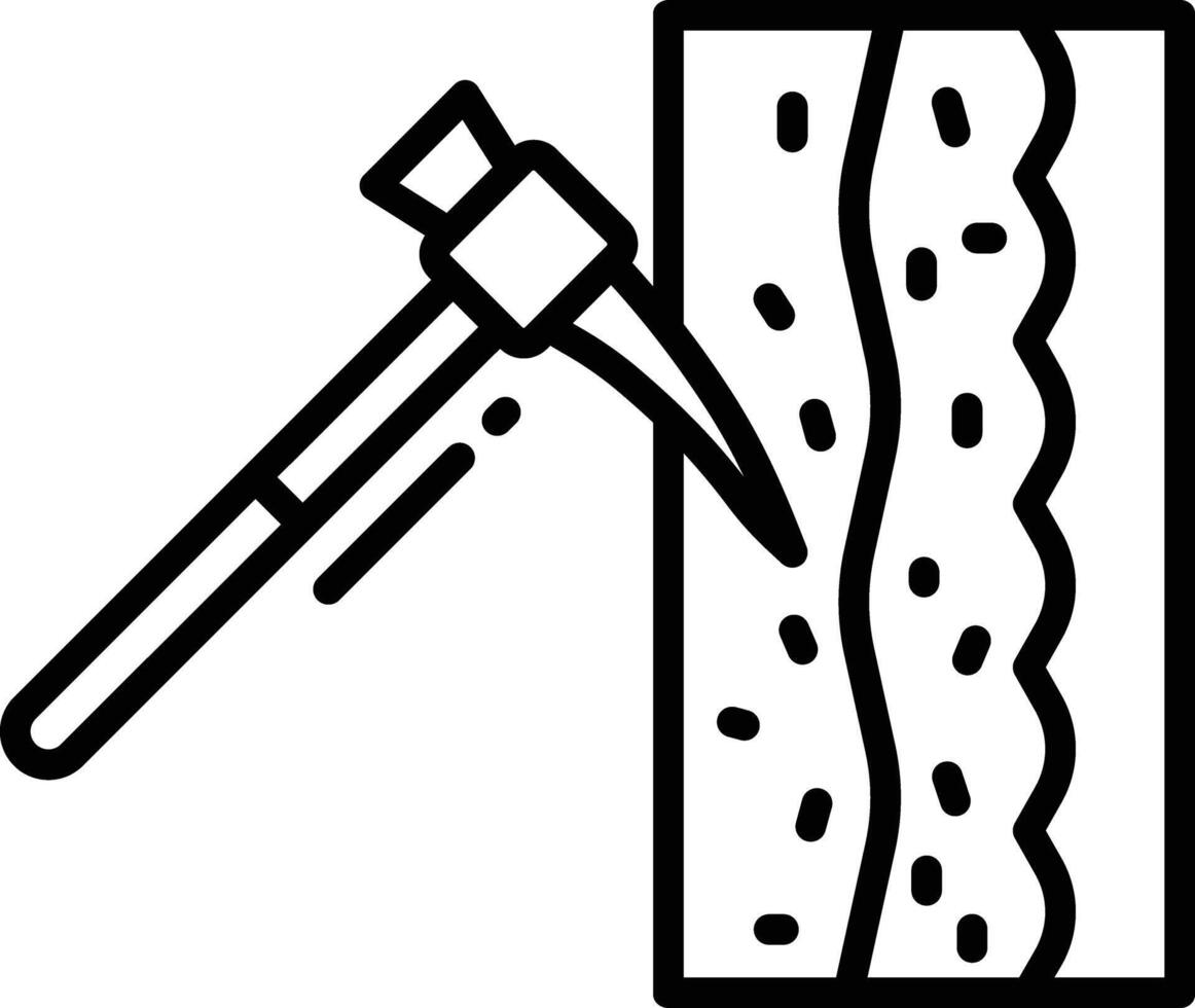 Mining outline illustration vector