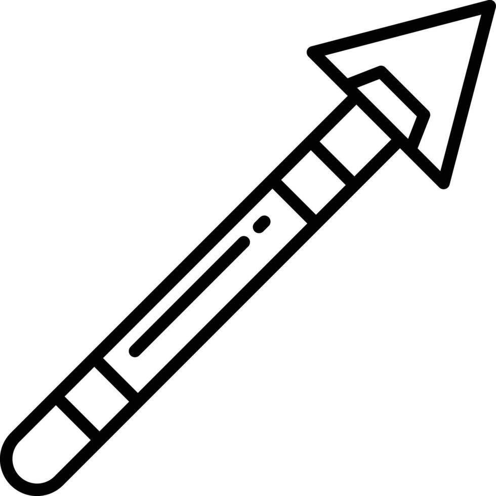 Spear outline illustration vector