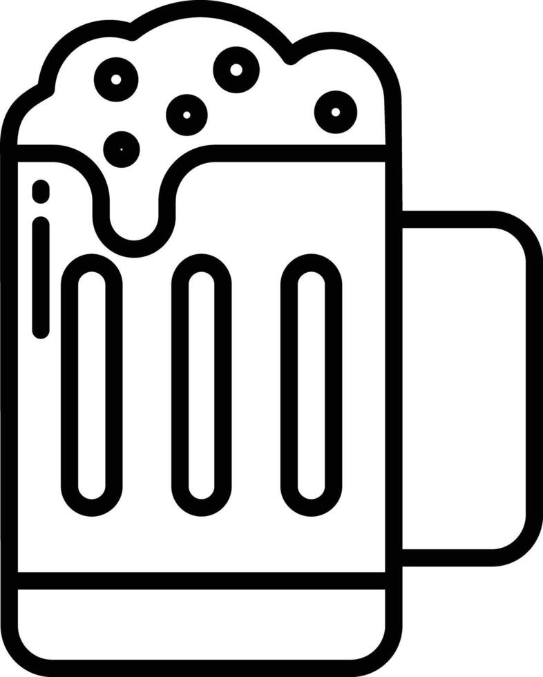 Beer outline illustration vector
