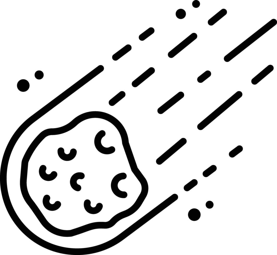 Asteroid rock outline illustration vector