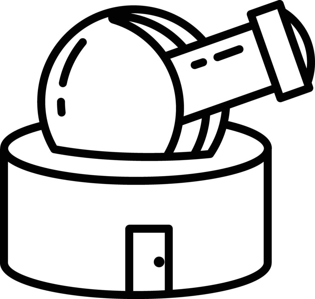 Observatory Center outline illustration vector