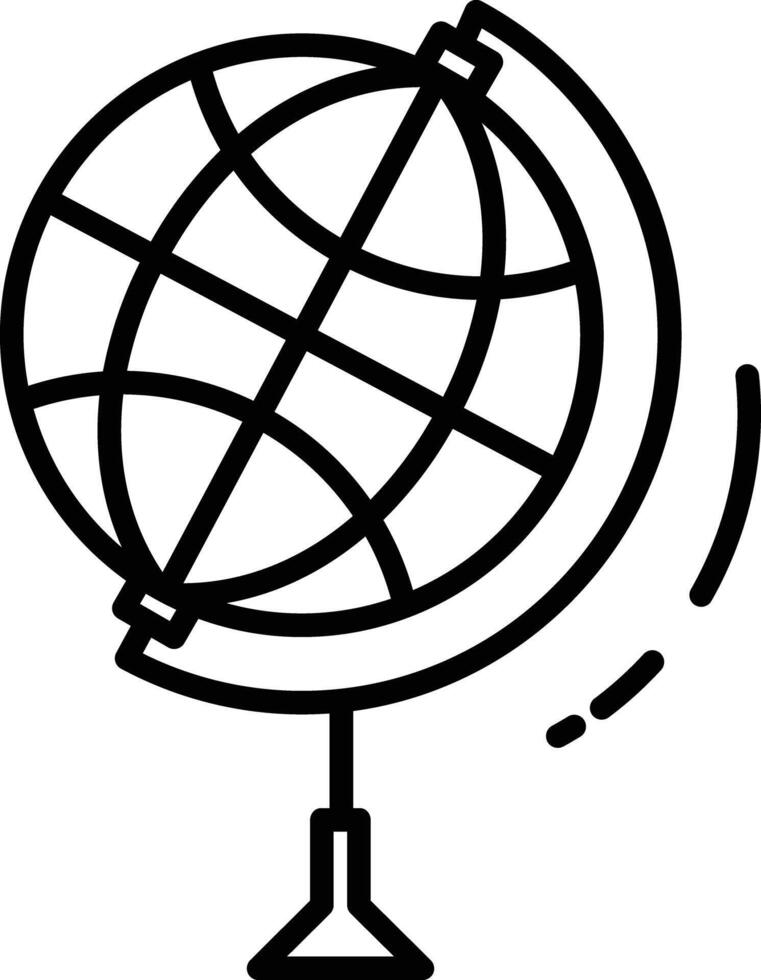 Globe outline illustration vector