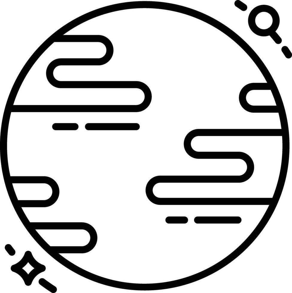 Uranus plant outline illustration vector