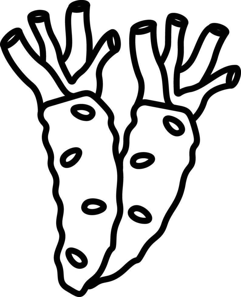 Wasabi outline illustration vector