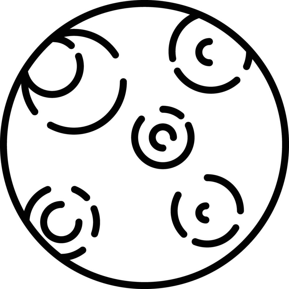 Mars planet outline illustration vector